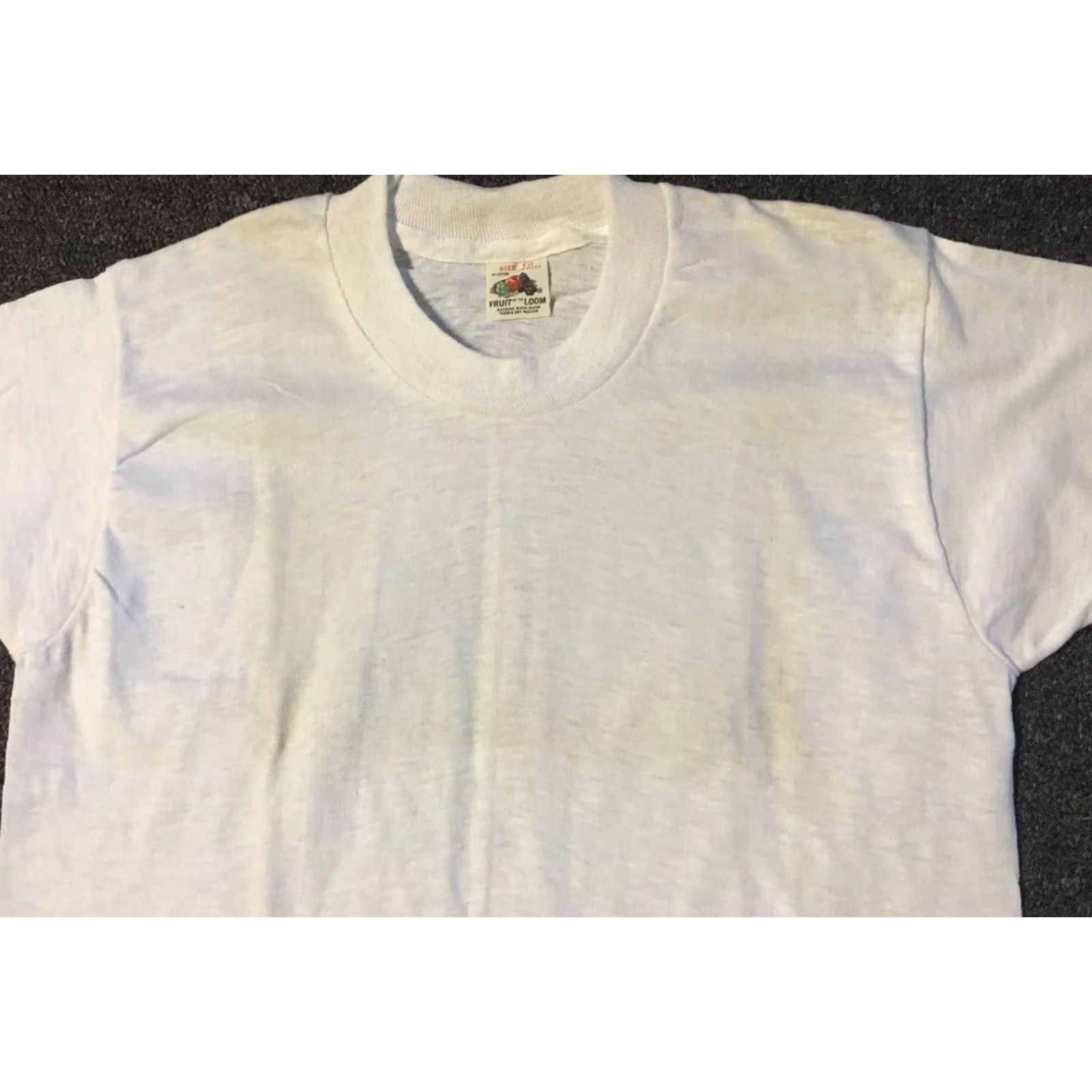 Fruit Of The Loom VINTAGE Fruit of the Loom Shirt 60s 16 White Basic Tee Short Sleeve USA Single Stitch 100% Cotton Punk Biker 90s Mens Size US L / EU 52-54 / 3 - 4 Thumbnail