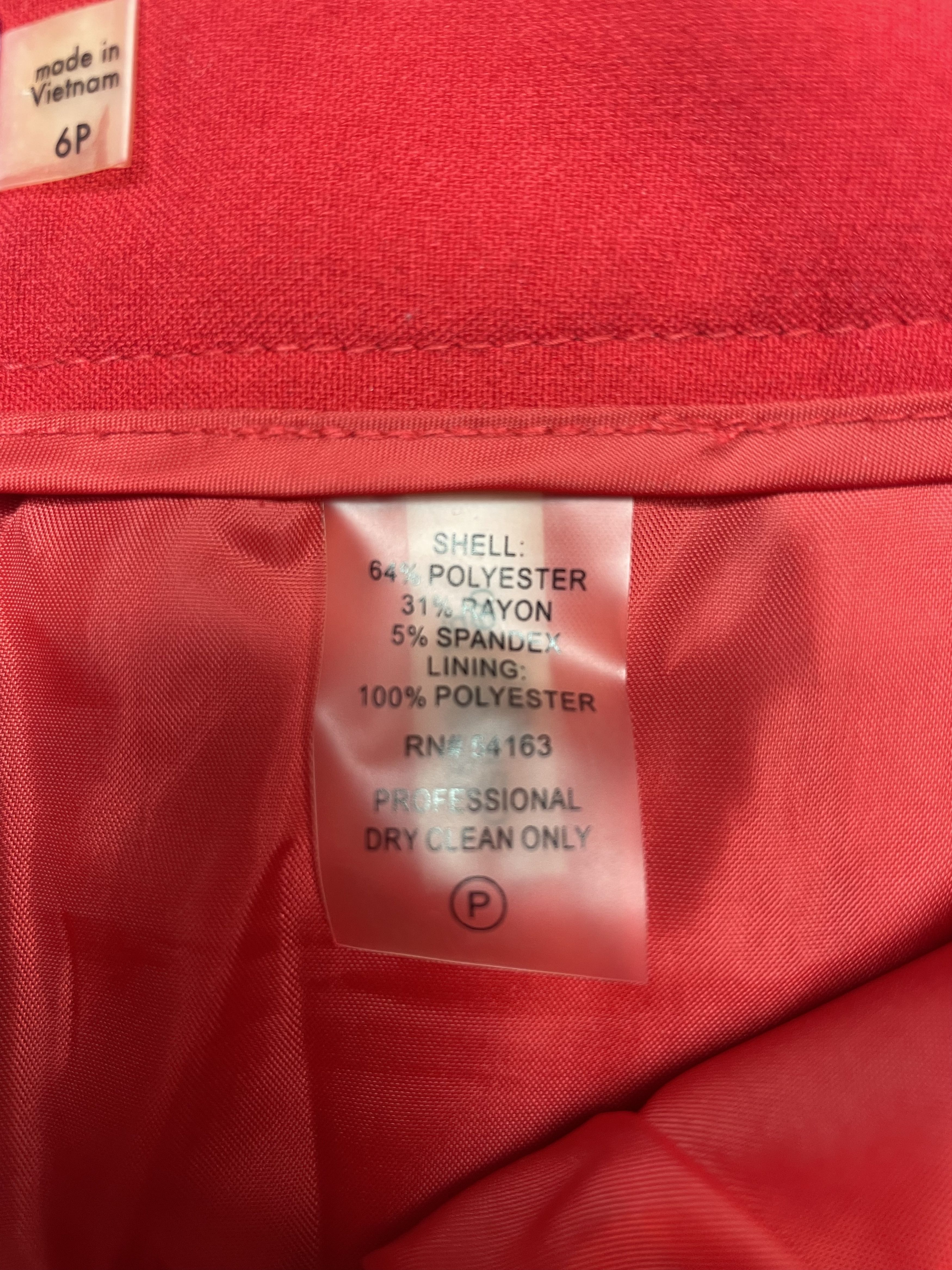 Calvin Klein Calvin Klein Women's Size 6 Skirt Vibrant Red With Pockets Size 28" / US 6 / IT 42 - 3 Thumbnail