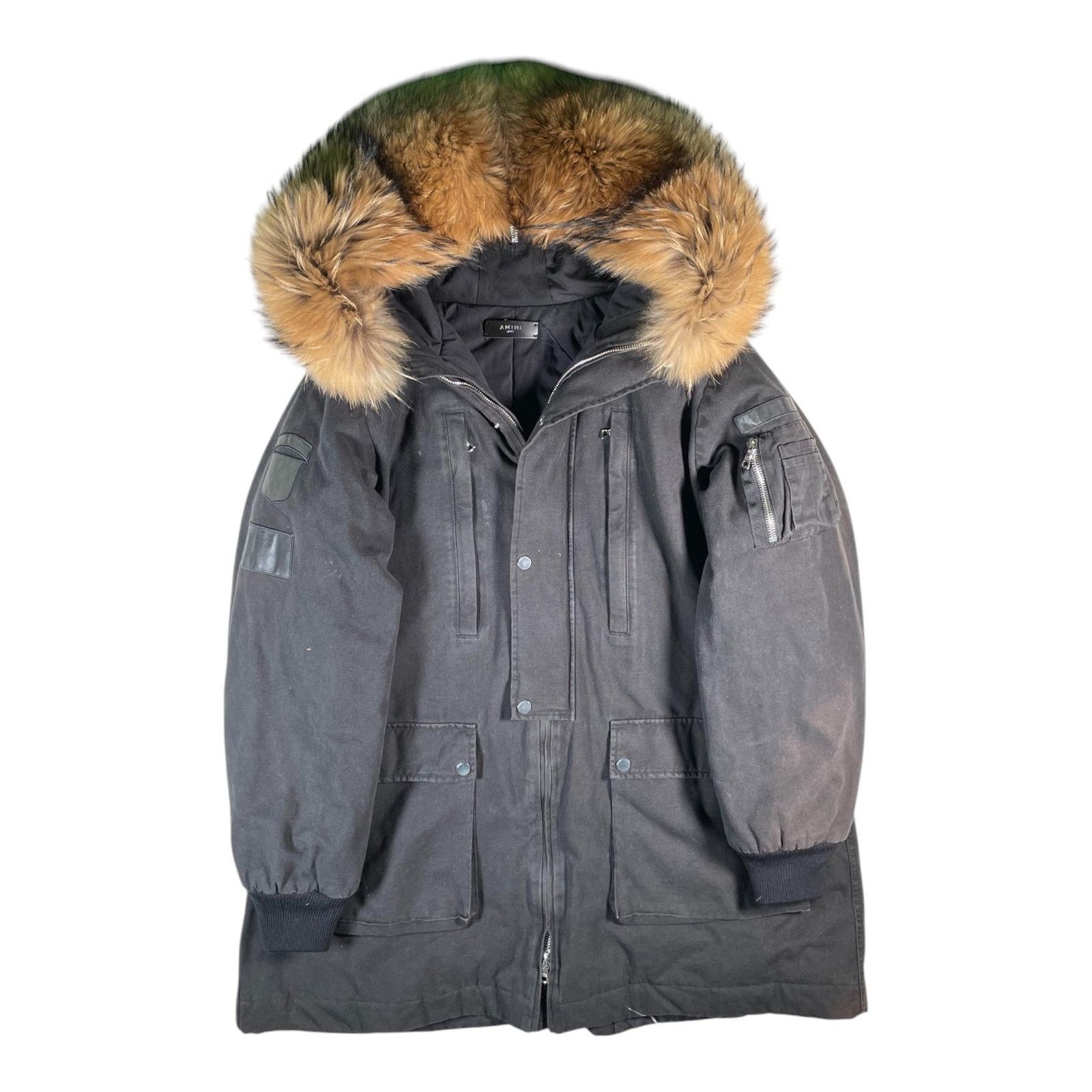 Amiri Amiri Core Logo Black Fur Puffer Jacket Size US L / EU 52-54 / 3 - 1 Thumbnail