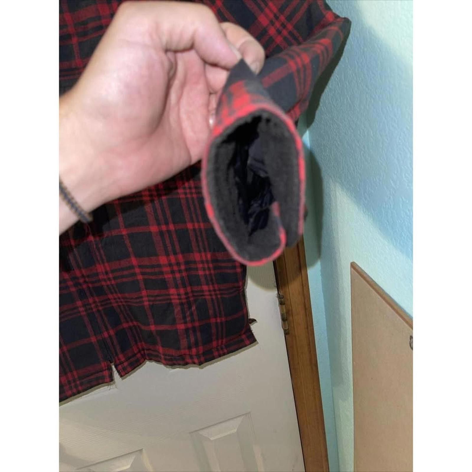 Other Puritan Men’s Red and Black Plaid Jacket with Hood Size US S / EU 44-46 / 1 - 7 Thumbnail