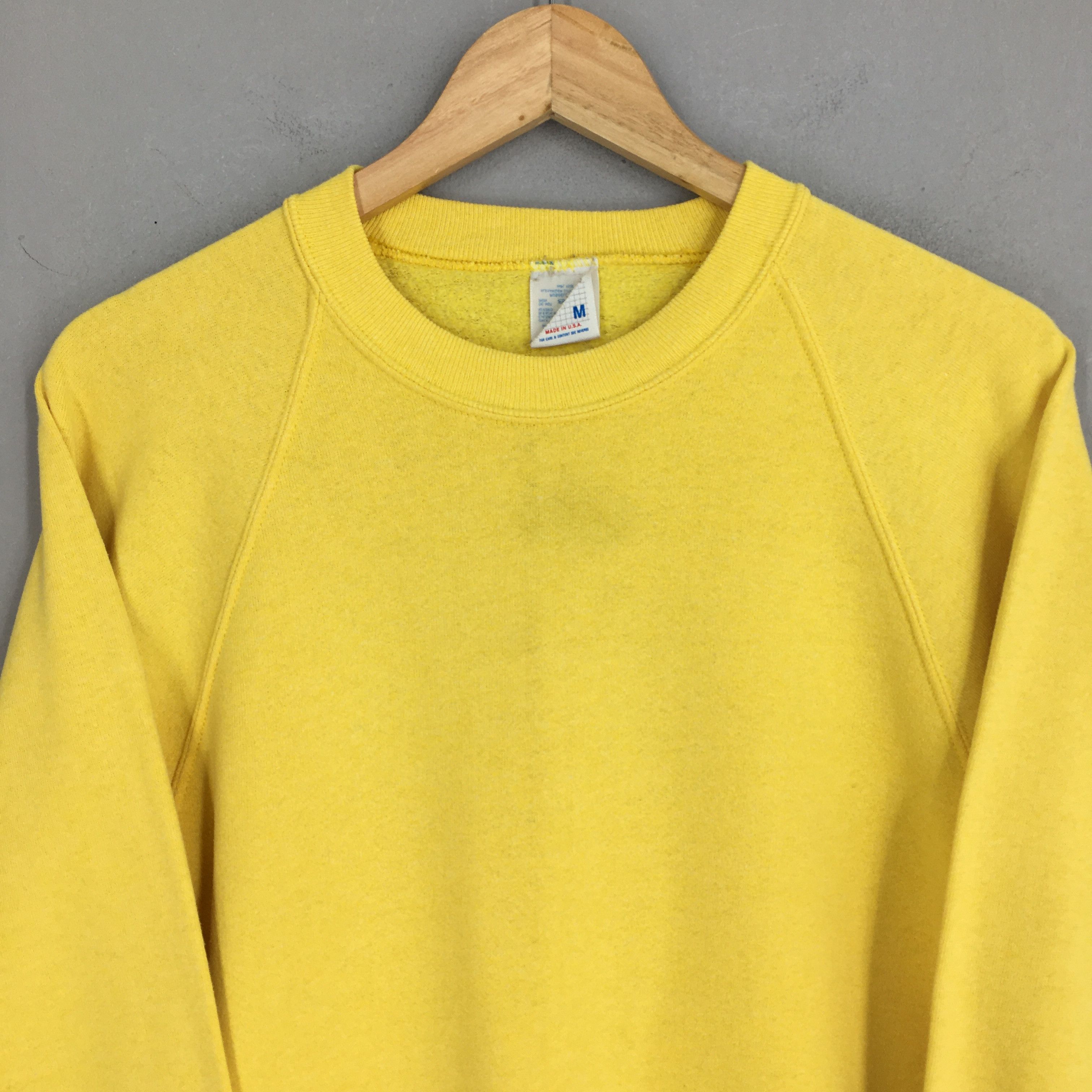 Jerzees Vintage 90s Jerzees Usa Yellow Sweatshirt Medium Size US M / EU 48-50 / 2 - 2 Thumbnail