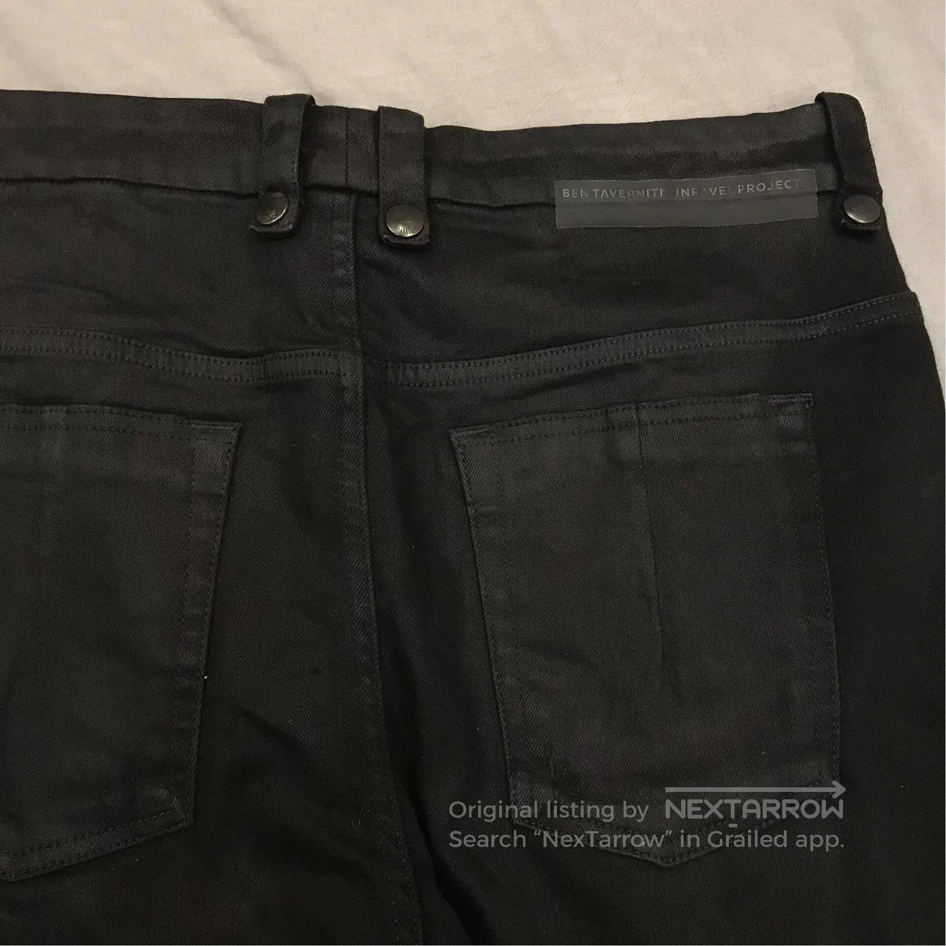Ben Taverniti Unravel Project black skinny jeans with detailing. Size US 30 / EU 46 - 7 Thumbnail