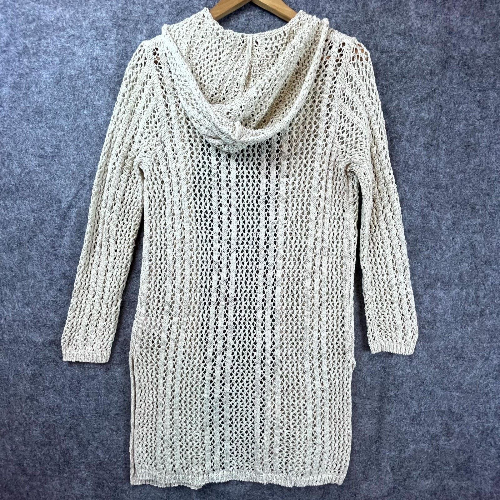 Splendid Splendid Cardigan Sweater Womens XS Cotton Hood Boho Crochet Size XS / US 0-2 / IT 36-38 - 2 Thumbnail