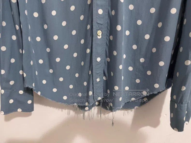 Saint Laurent Paris Saint Laurent Paris size 37 Mist Blue Destroyed Frayed Pol Size US S / EU 44-46 / 1 - 3 Thumbnail