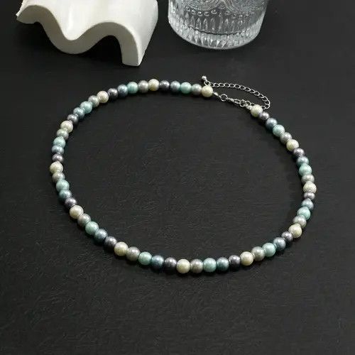 VIBE Multicolor Imitation Pearl Beads Short Choker Necklace Size ONE SIZE - 2 Thumbnail