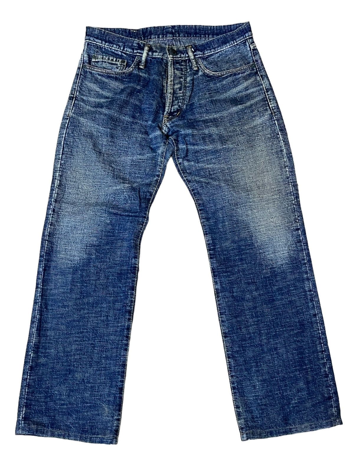 Japanese Brand SICK🔥JAPAN DENIM K.U. USA MELT INTO THE UNIVERSE JEANS Size US 32 / EU 48 - 1 Thumbnail