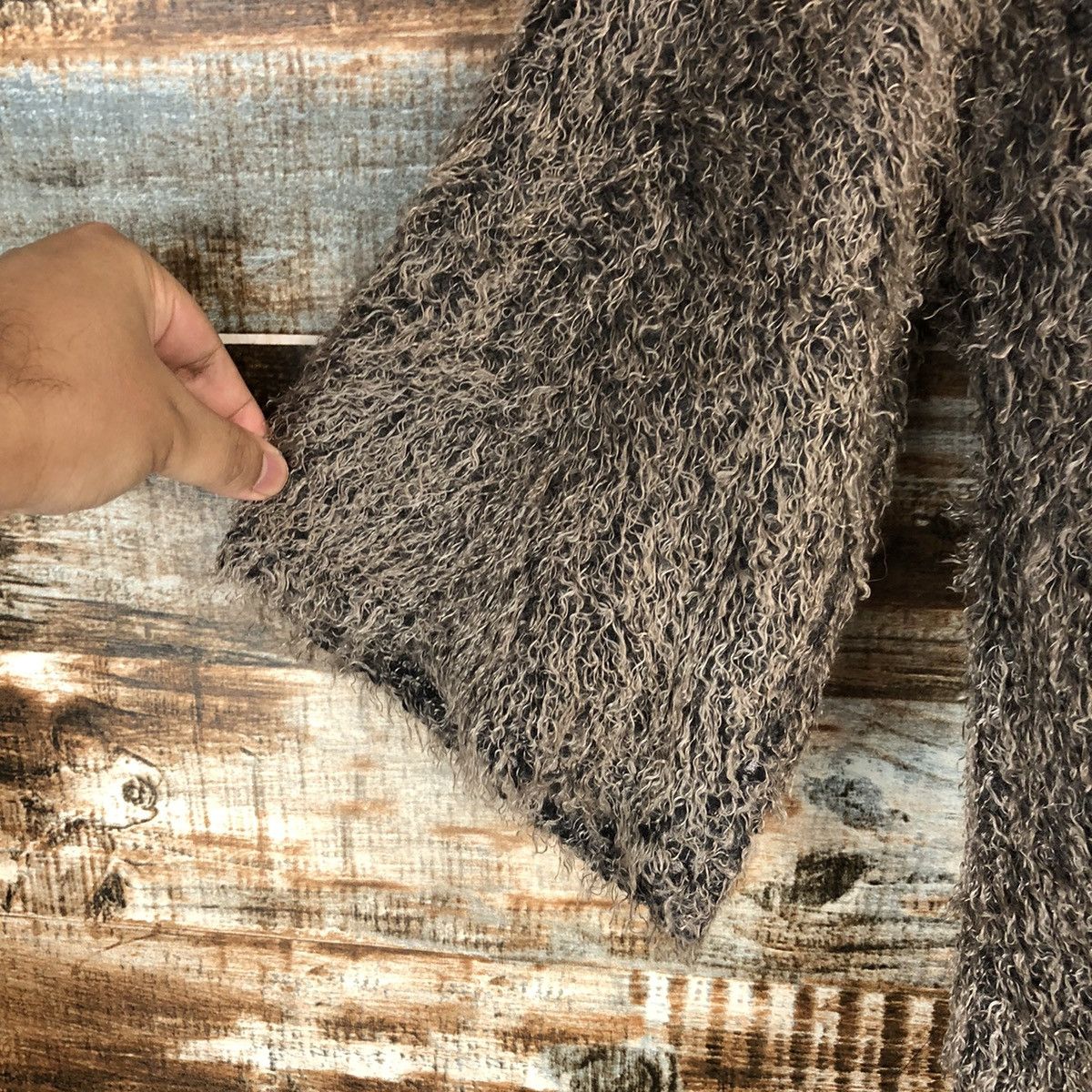 Homespun Knitwear DLL Fashion Messange Grey Mohair fur shaggy Knitwear #C077 Size M / US 6-8 / IT 42-44 - 7 Thumbnail