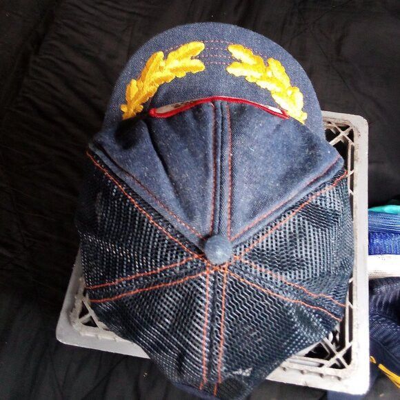 Other DS Vintage Frac-Tanks Denim Patch Snap Trucker Hat Size ONE SIZE - 5 Thumbnail