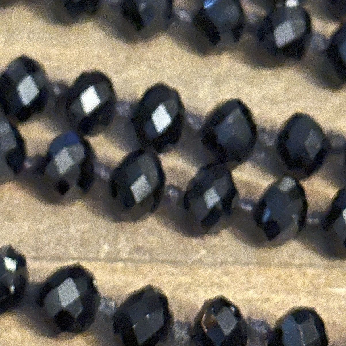 Vintage Vintage long black faceted glass bead necklace Size ONE SIZE - 3 Thumbnail