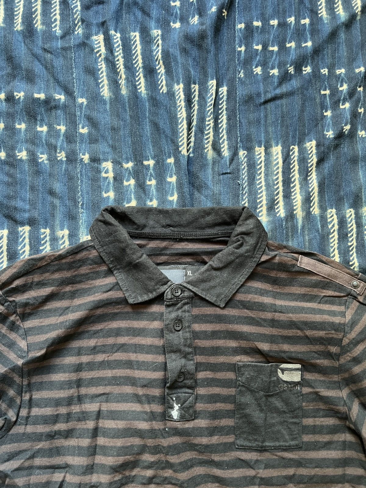 G-Star G-Star Raw Vintage Stripe Polo Shirt Size US XL / EU 56 / 4 - 3 Thumbnail