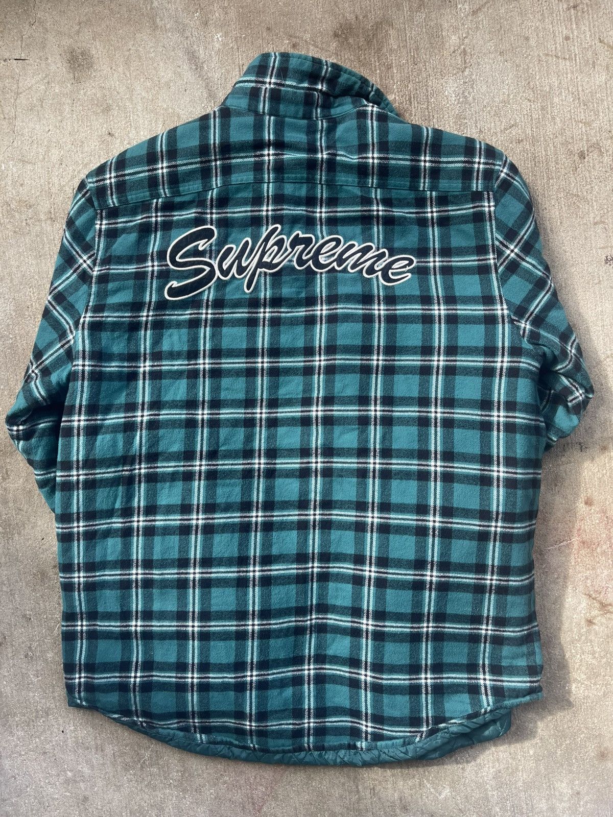 Supreme Supreme Arc Logo Quilted Flannel Shirt Size US L / EU 52-54 / 3 - 1 Thumbnail