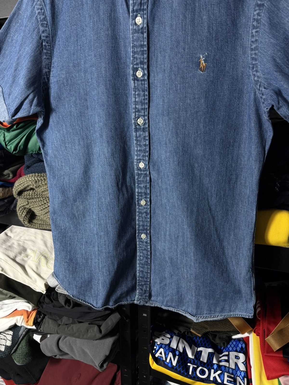 Polo Ralph Lauren Vintage Polo Ralph Lauren Denim Button Up Shirt Slim Fit Size US M / EU 48-50 / 2 - 3 Thumbnail