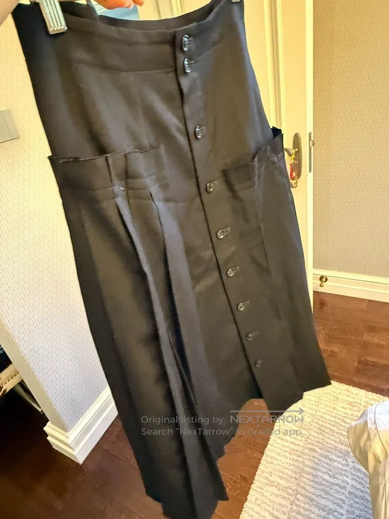 Y's Y's size 1 Asymmetrical pleated skirt Size 24" / US 00 / IT 34 - 3 Thumbnail