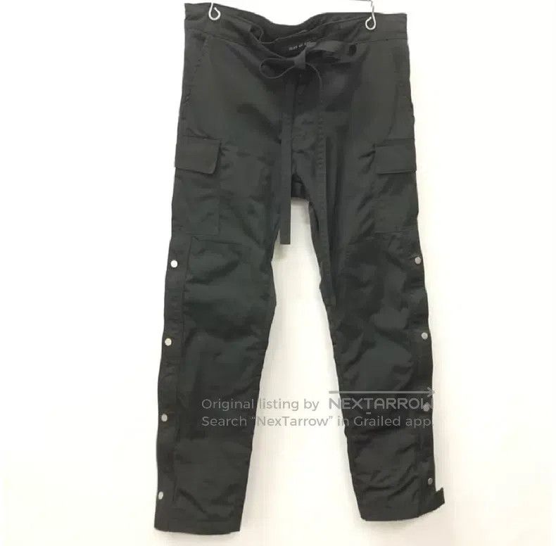 Fear of God Fear of God Nylon Cargo Snap Pants Black Small | Grailed
