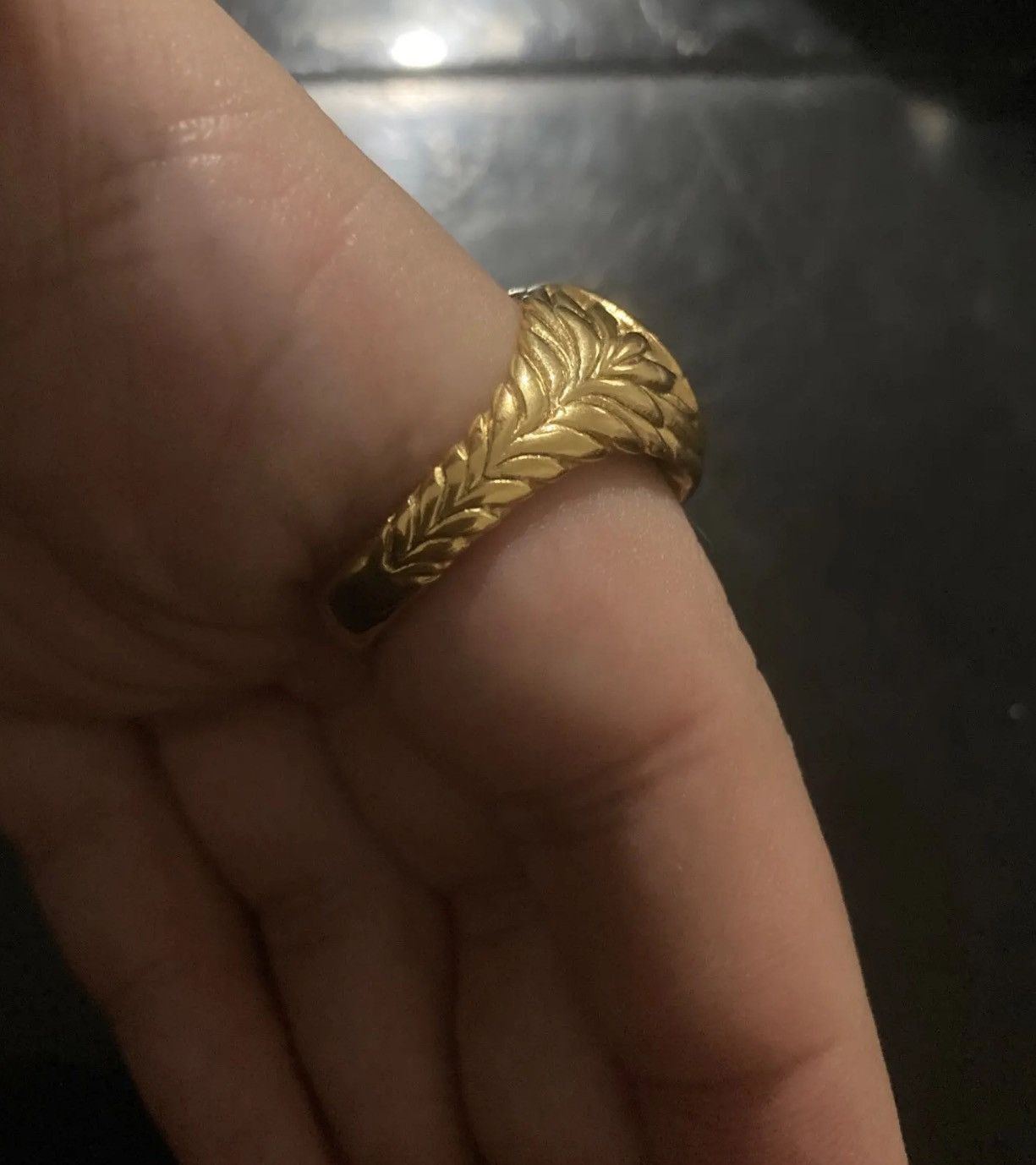 Jewelry Gold Color Julius Caesar Head Ring (Size 7-13) Size ONE SIZE - 3 Thumbnail