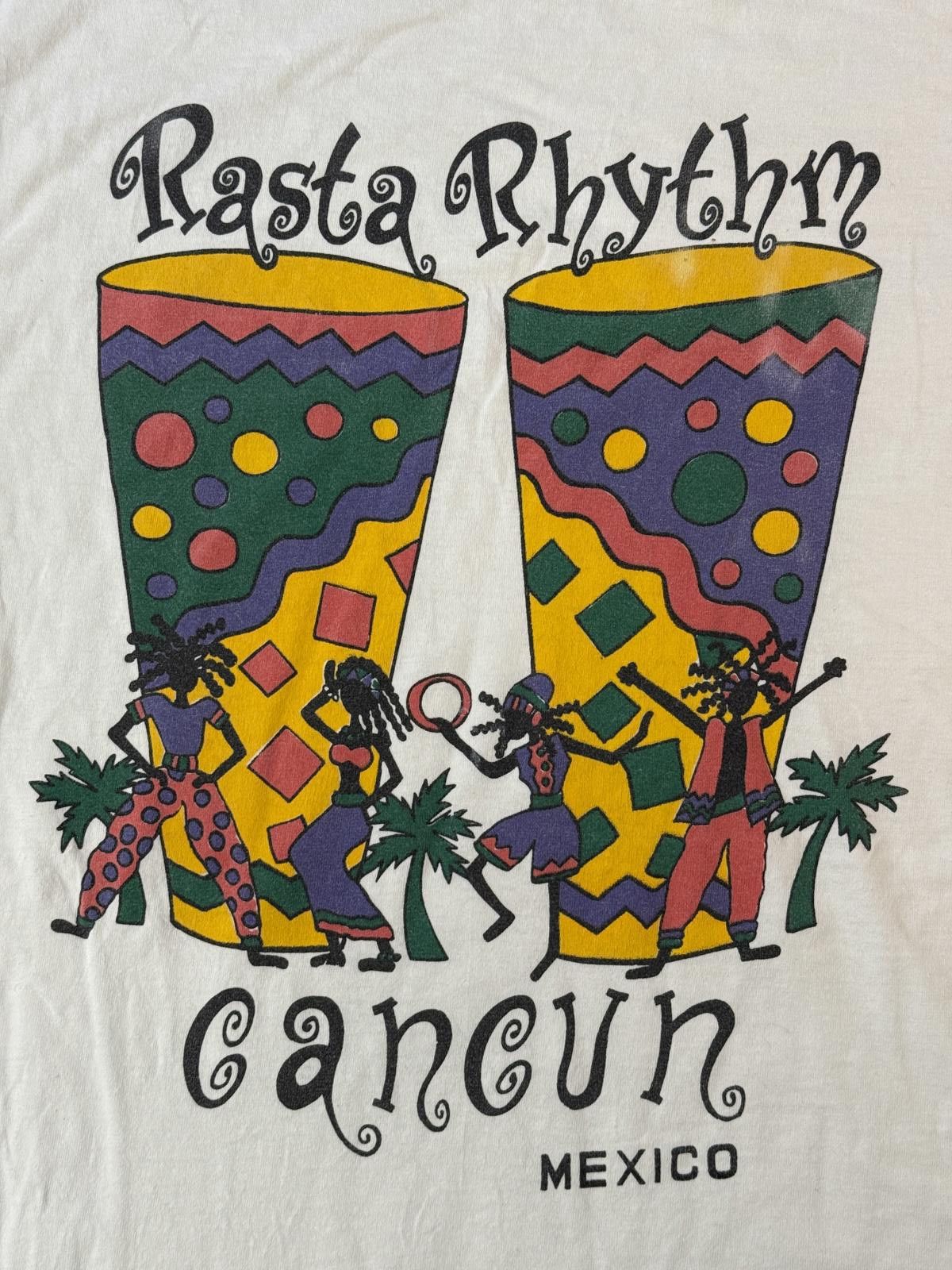 Designer VTG Cancun Rasta T-shirt Rasta Rhythm Cancun Mexico XL Size US XL / EU 56 / 4 - 3 Thumbnail