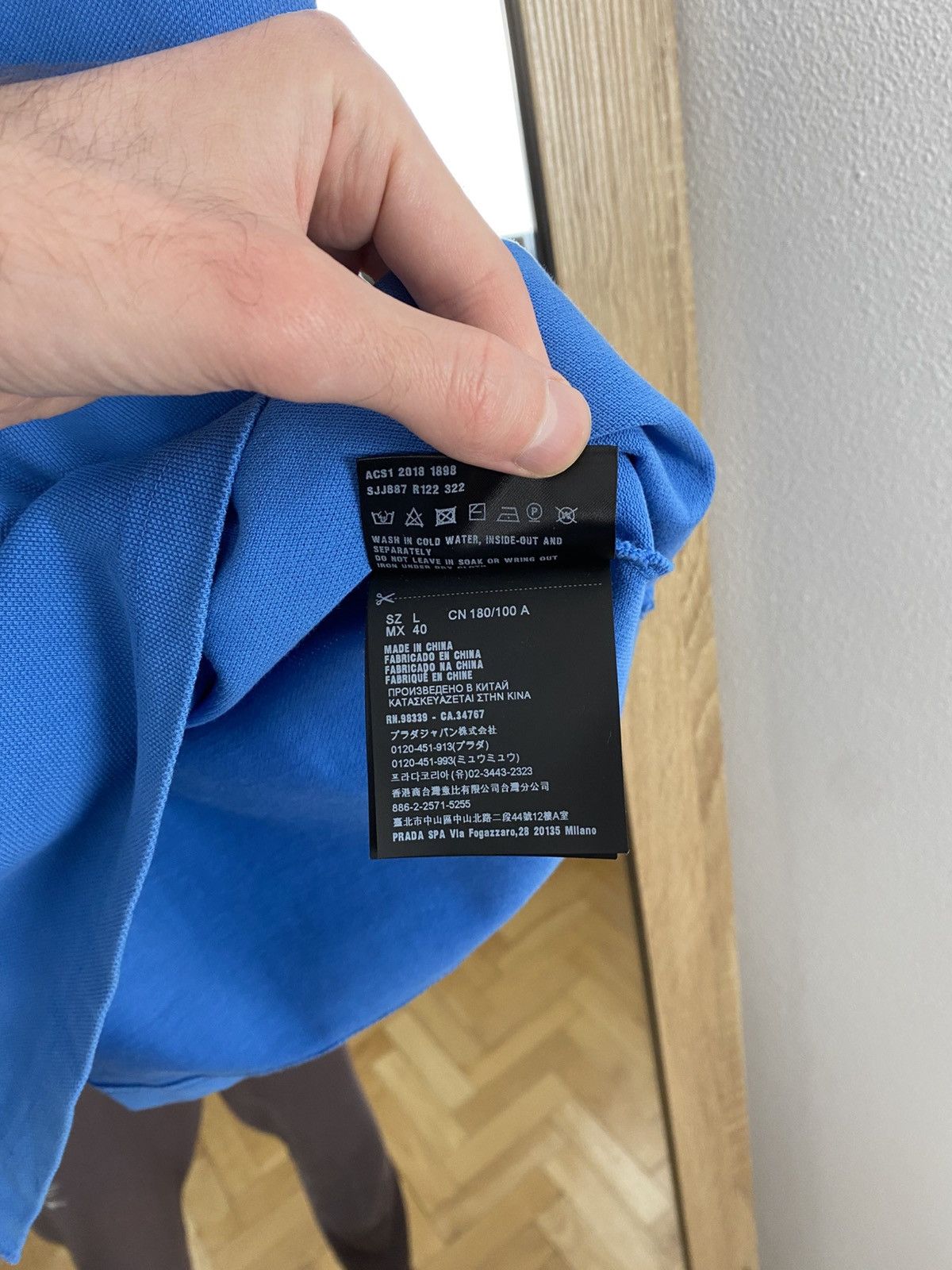 Prada Red Tab blue polo by Prada Milano Size US L / EU 52-54 / 3 - 8 Thumbnail