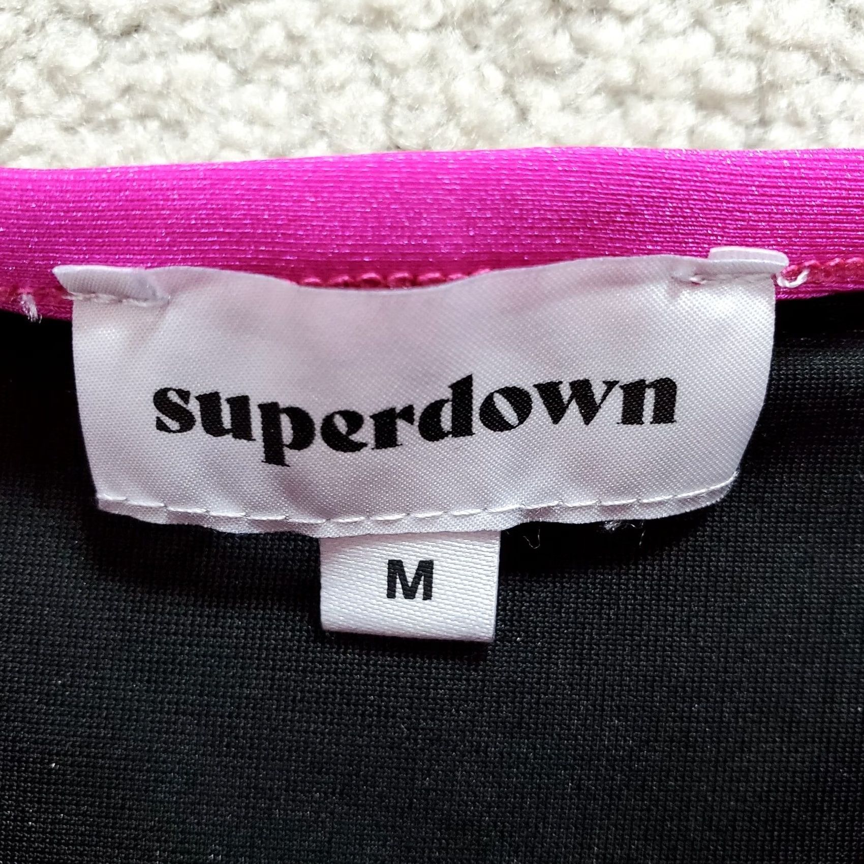 superdown Superdown Crop Cami Black Velvet Pink Spaghetti Straps Polyester Medium Women's Size M / US 6-8 / IT 42-44 - 3 Thumbnail