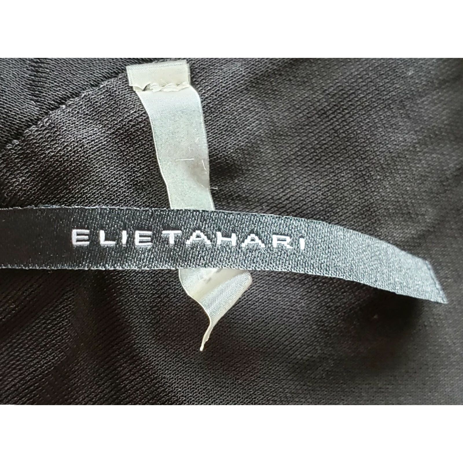 Elie Tahari Elie Tahari Dress Womens Medium Black Sleeveless V-Neck/Back Knee Length Shift Size M / US 6-8 / IT 42-44 - 4 Thumbnail