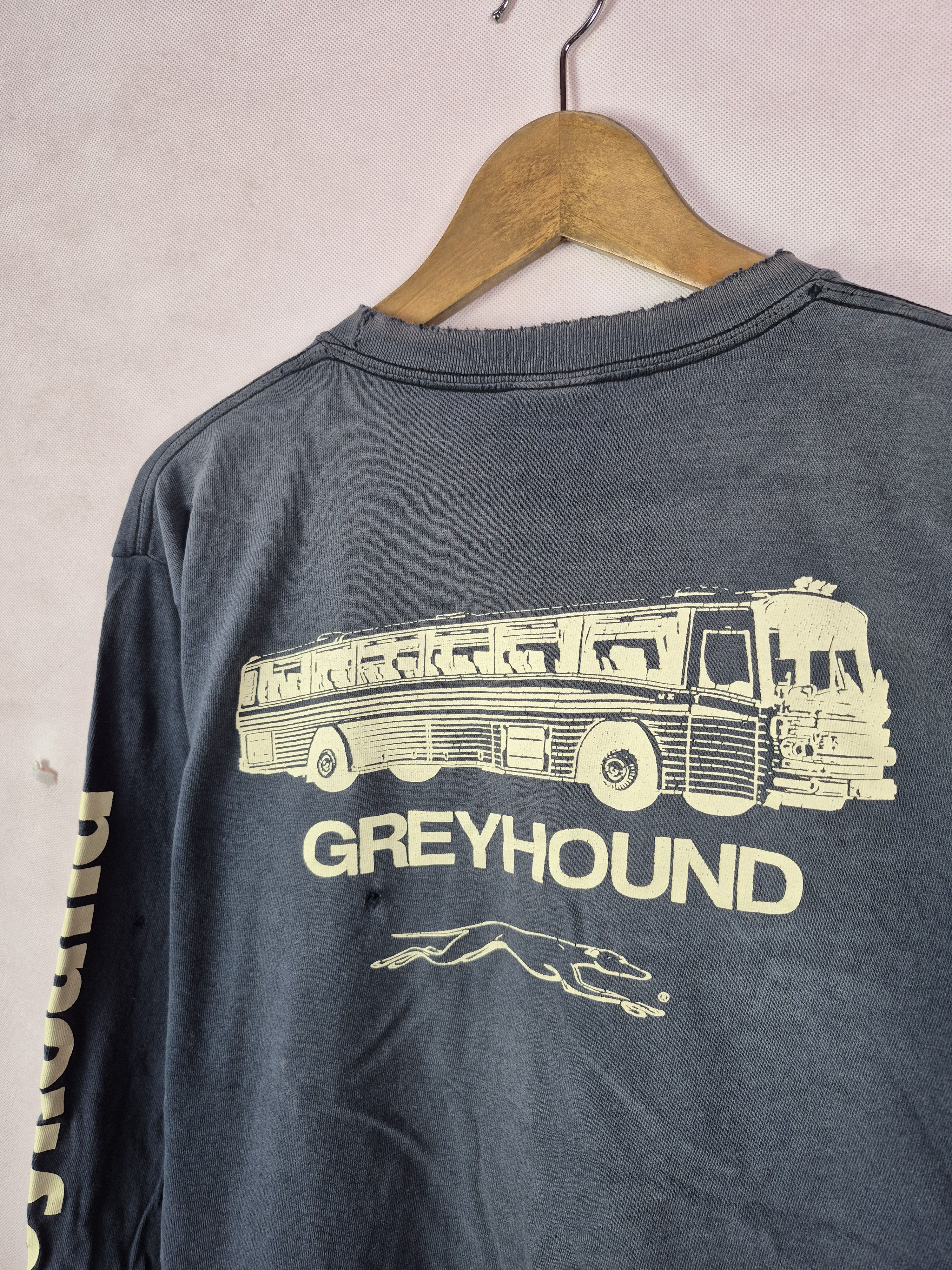 Vintage 🔥 Vintage Greyhound Longsleeves Distressed Tee Size US M / EU 48-50 / 2 - 7 Thumbnail