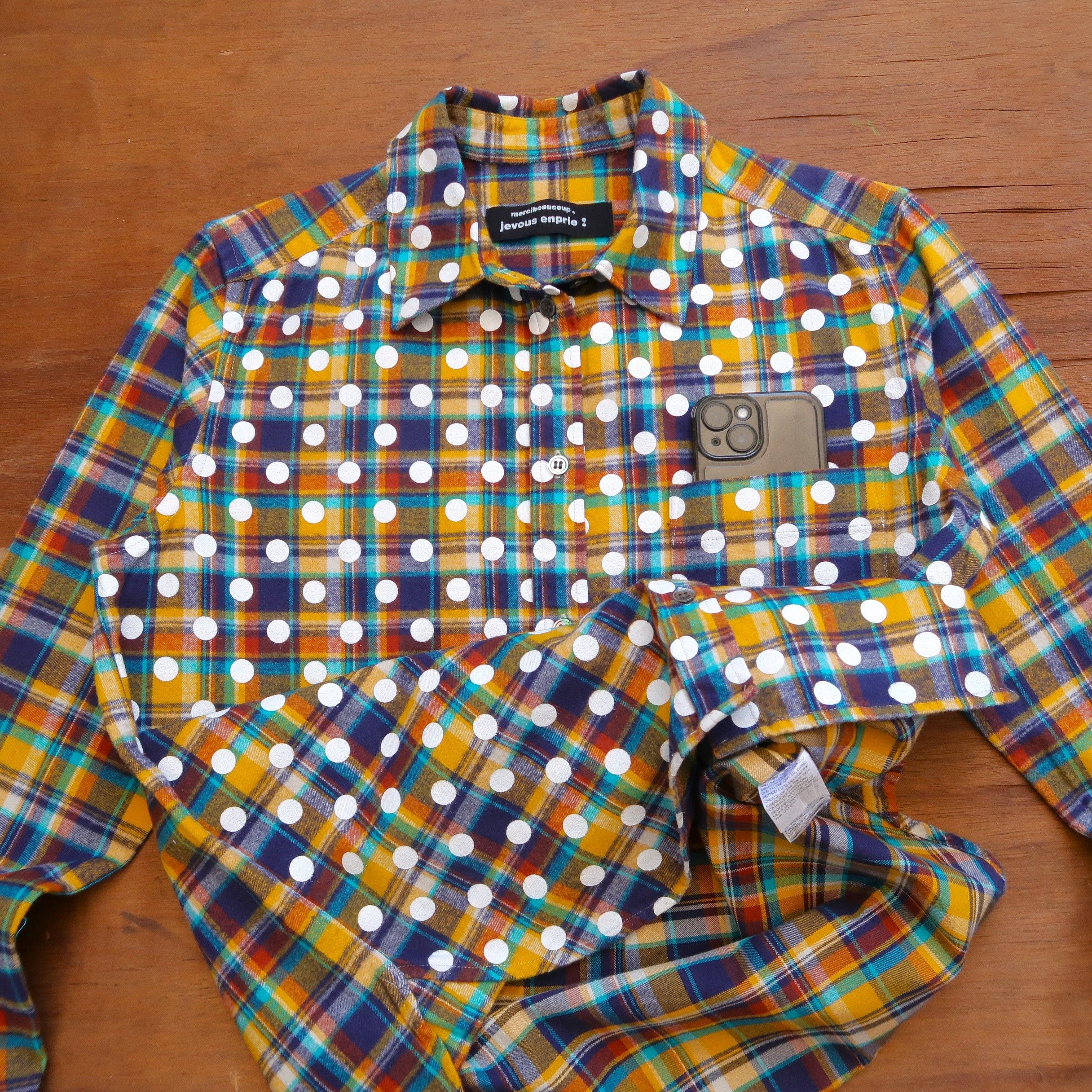 Issey Miyake Vintage Issey Miyake Mercibeaucoup Polka Dot Flannel Shirt Size US M / EU 48-50 / 2 - 14 Thumbnail