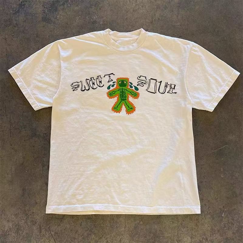 Vintage White casual retro skull devil print t-shirt Size US M / EU 48-50 / 2 - 1 Thumbnail