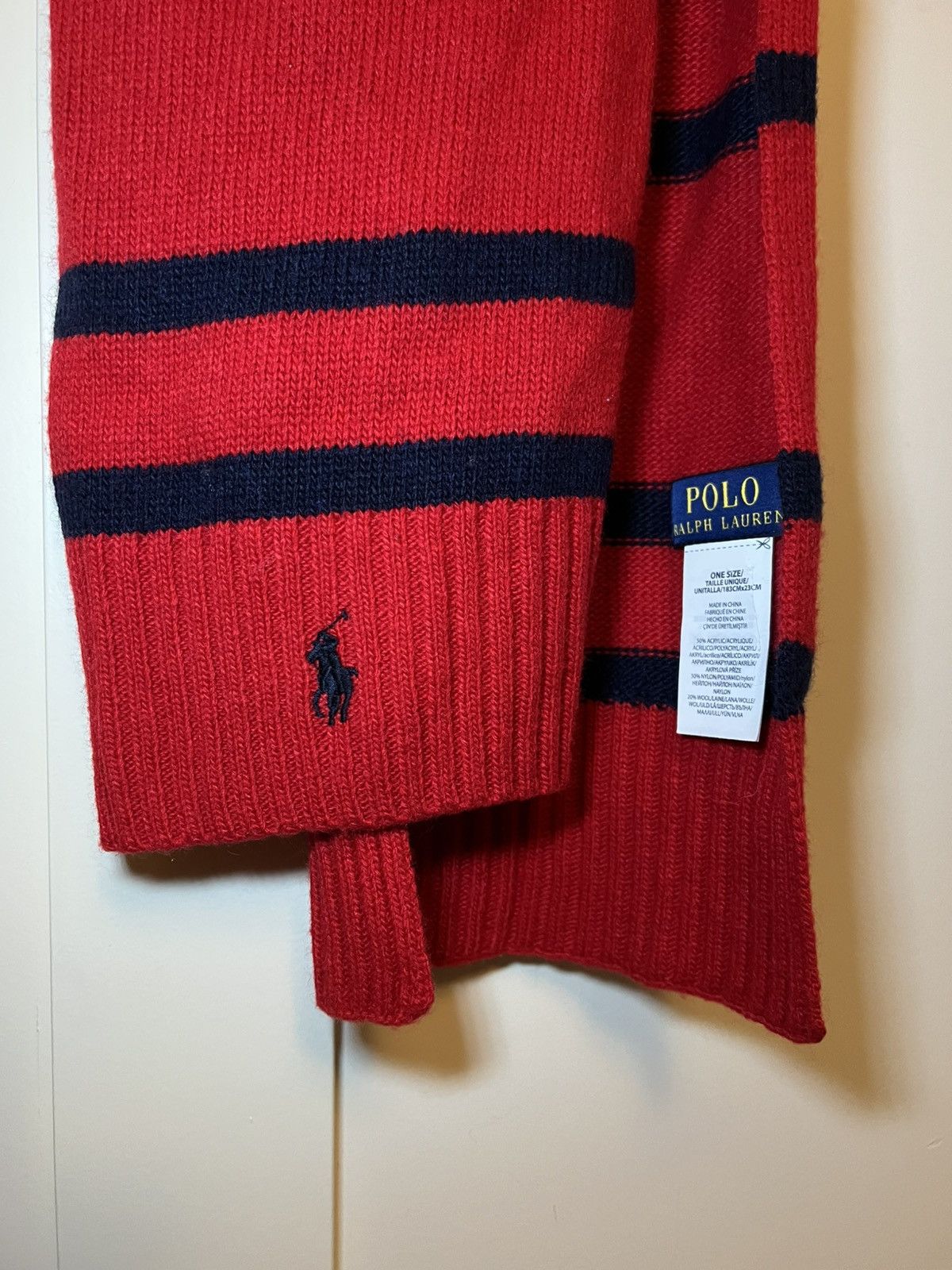 Polo Ralph Lauren Vintage Polo Ralph Lauren striped wool scarf Size ONE SIZE - 3 Thumbnail