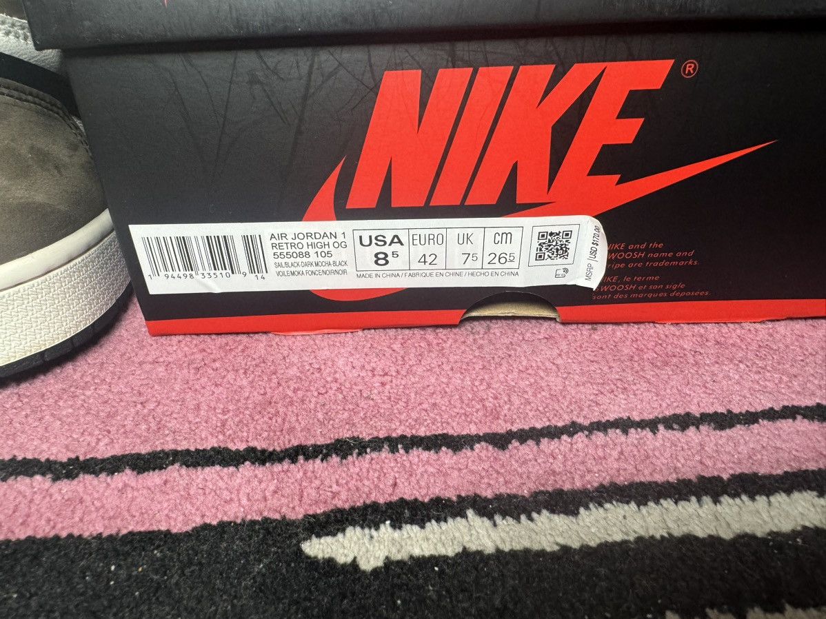 Jordan Brand × Nike Jordan 1 Mocha Size US 8.5 / EU 41-42 - 9 Thumbnail