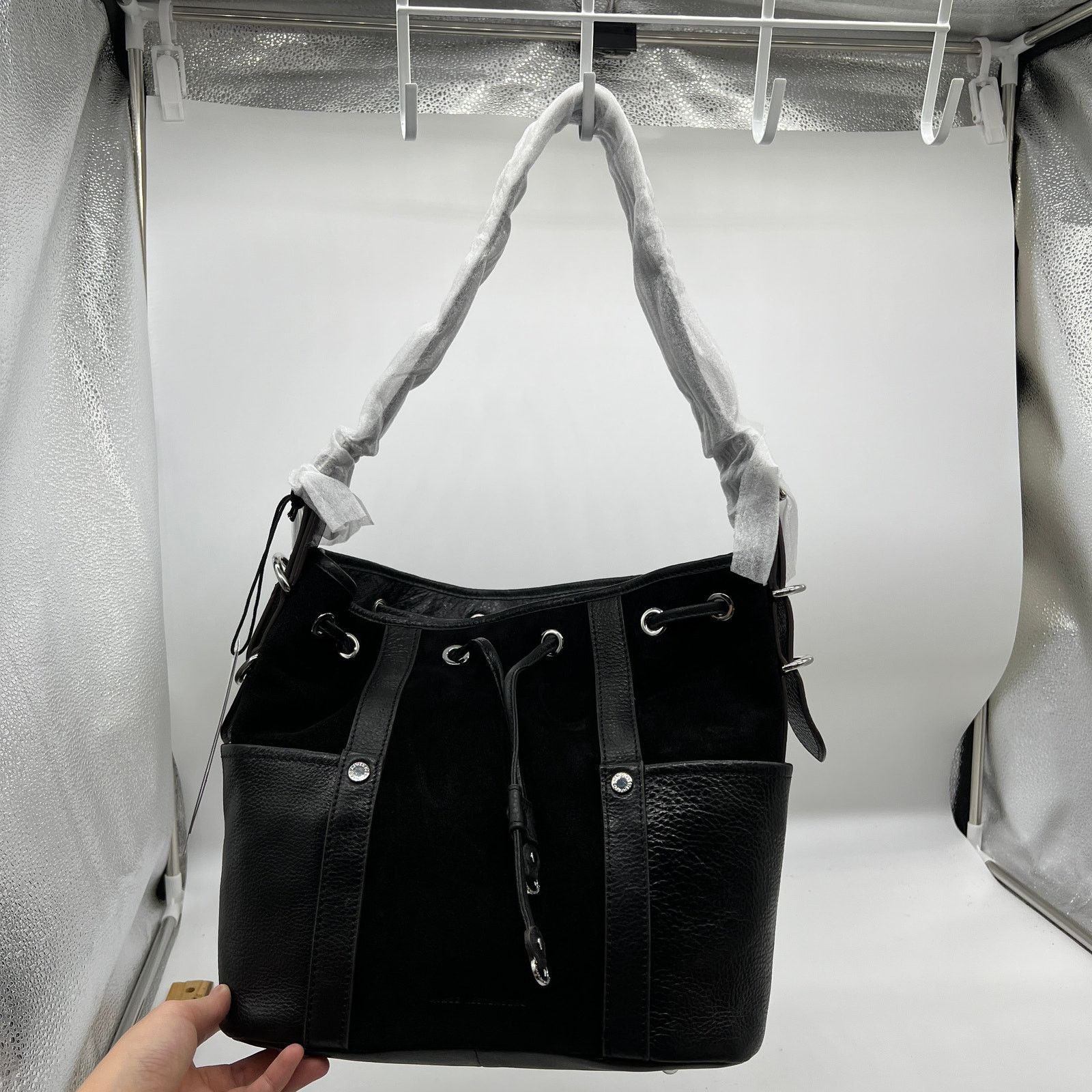 Other Aimee Kestenberg About Town Suede Drawstring Bags Black Size ONE SIZE - 3 Thumbnail