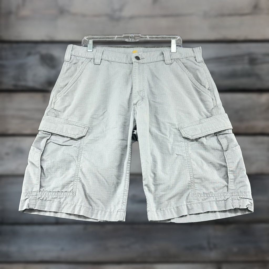 Carhartt Carhartt Shorts Mens 36 Gray Cargo Workwear Cotton Relaxed Fit Logo Ripstop Size US 36 / EU 52 - 1 Thumbnail