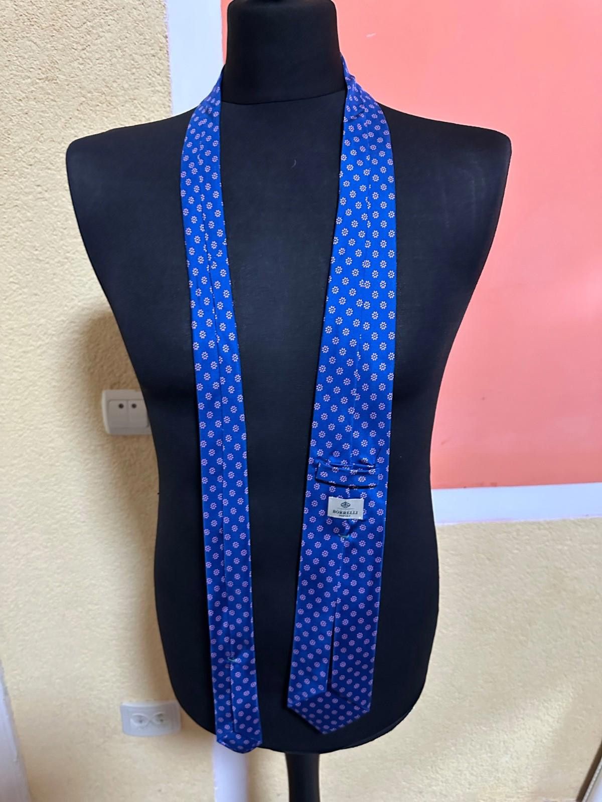 Luigi Borrelli Borrelli Napoli Blue Floral Silk Tie Size ONE SIZE - 4 Thumbnail