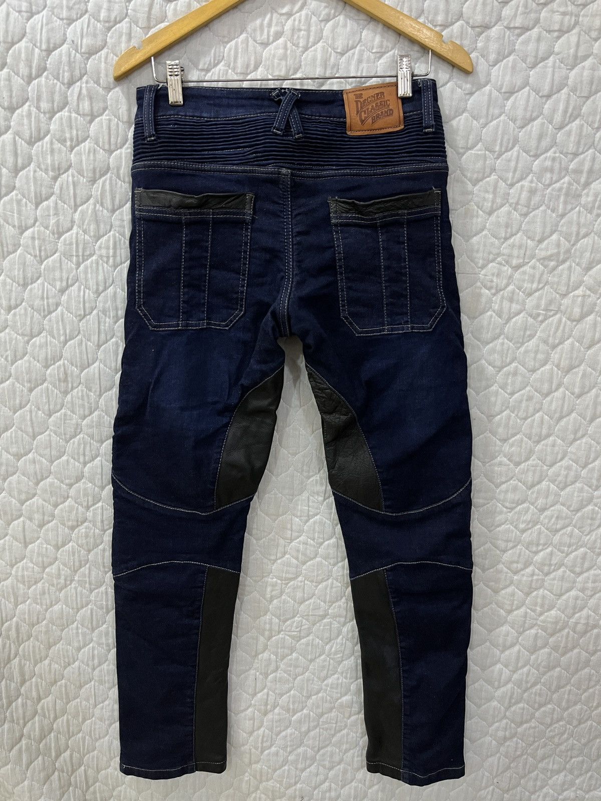 Designer (Xxxx)🔥🔥THE DEGNER CLASSIC KYOTO DENIM LEATHER BIKER PANTS Size US 30 / EU 46 - 7 Thumbnail