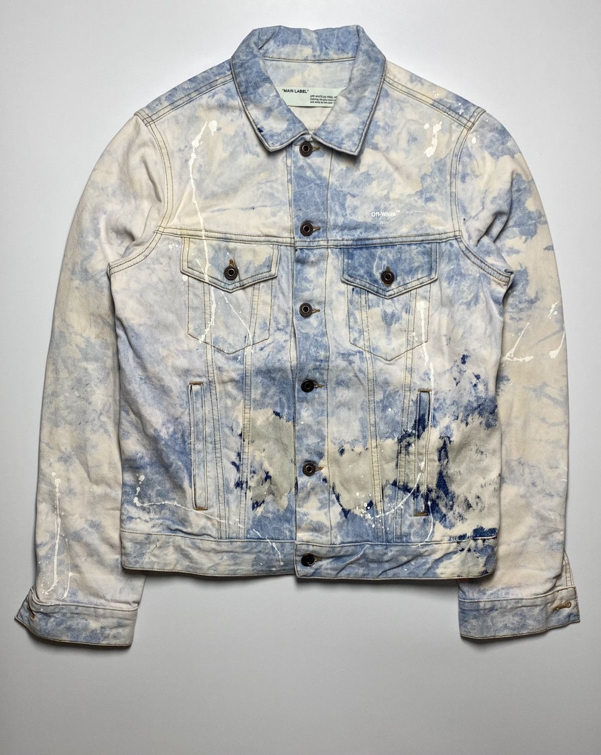 Off-White Off White - Extreme Bleached Arrows Denim Jacket Size US M / EU 48-50 / 2 - 8 Thumbnail