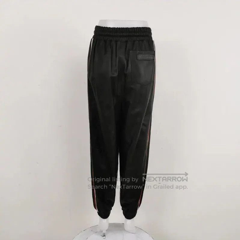 Miu Miu Miu Miu Black Lambskin Embroidered Logo Casual Pants . Size 23" - 2 Thumbnail