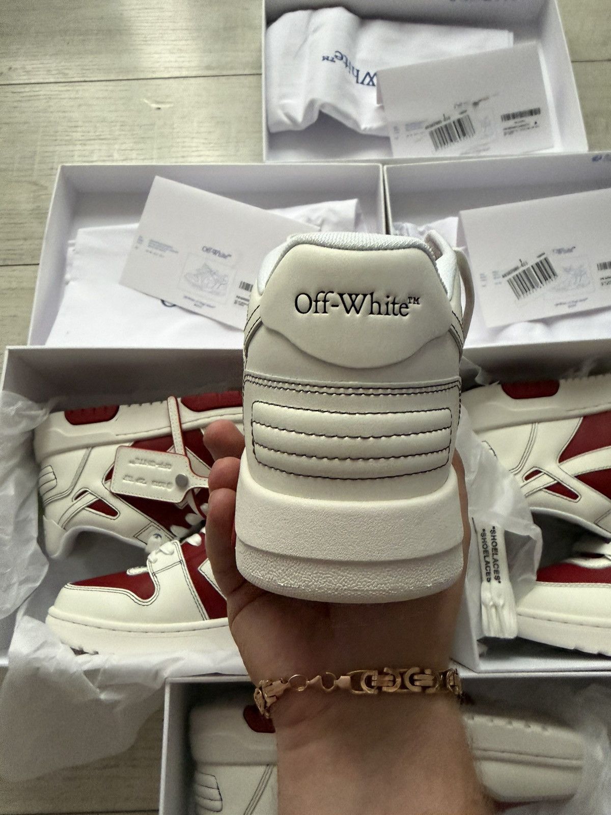 Off-White Off White Out Off Office Whute Burgundy Size US 9 / IT 39 - 5 Thumbnail