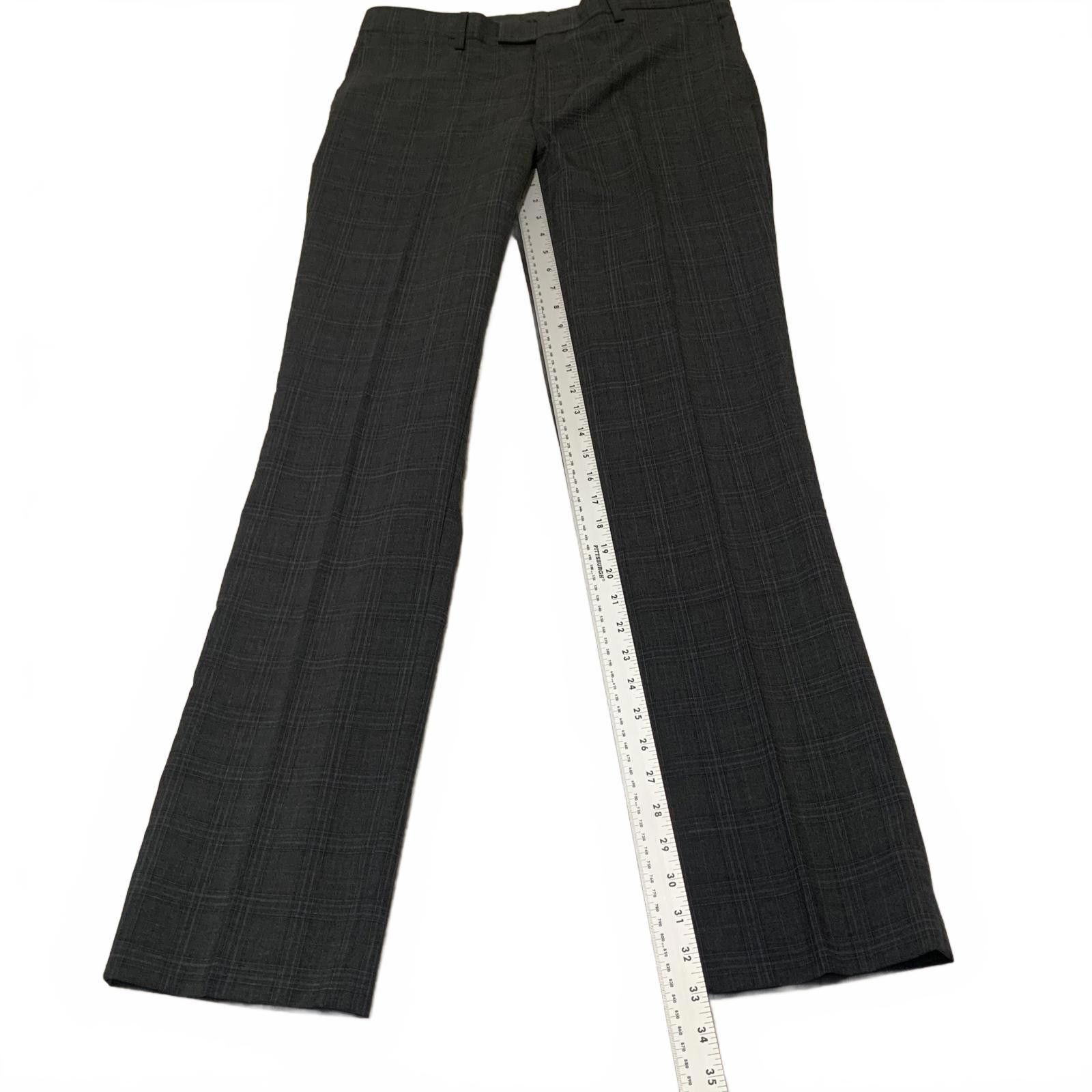 Banana Republic Banana Republic Men's 33x34 Gray Plaid Dress Pants Size 42R - 3 Thumbnail