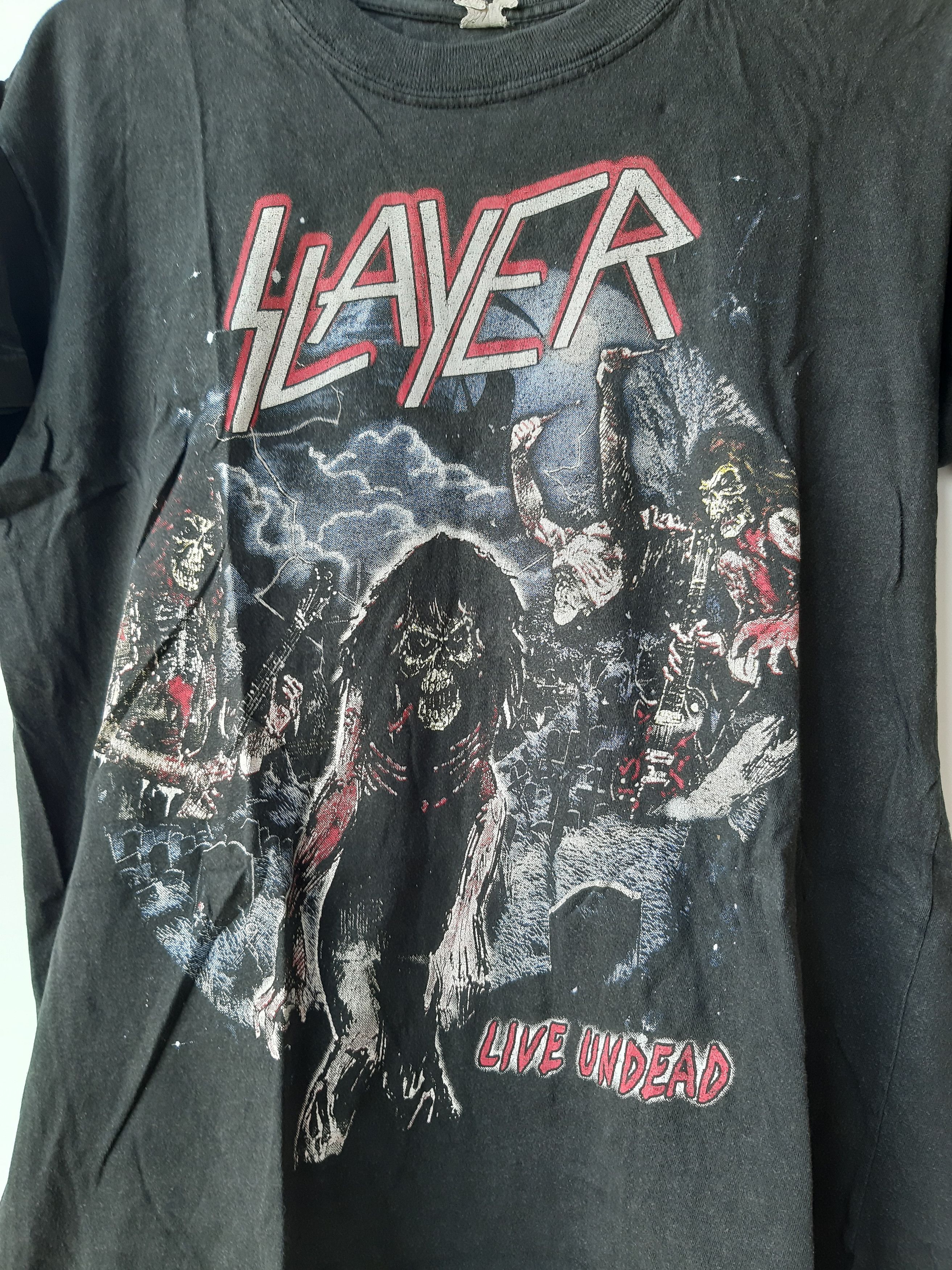 Band Tees × Slayer × Vintage Vintage Slayer 90’s Live Undead Shirt Size US S / EU 44-46 / 1 - 2 Thumbnail