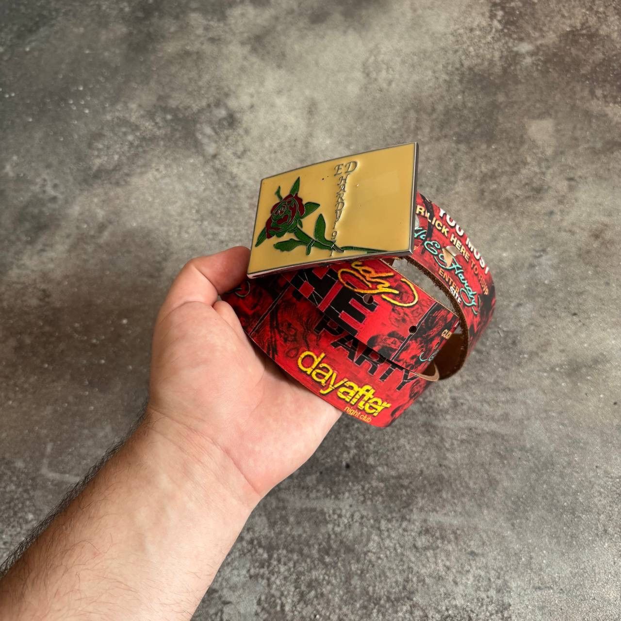 Ed Hardy ED HARDY Y2K VINTAGE LEATHER BELT Size ONE SIZE - 5 Thumbnail