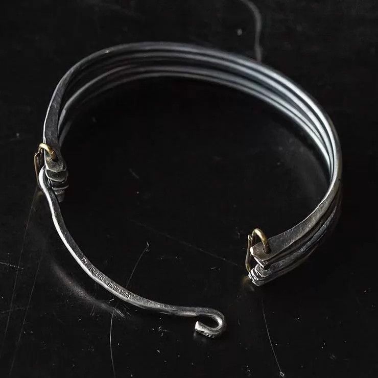 DETAJ Detaj African Distressed Stacked Silver Choker Size ONE SIZE - 3 Thumbnail