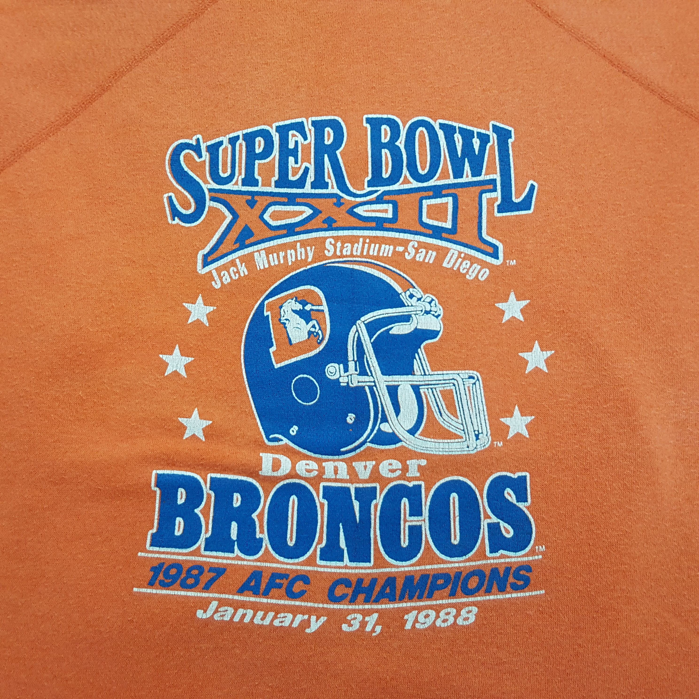 NFL × Vintage Broncos 1987 AFC Champions Football Team Sweatshirt Size US M / EU 48-50 / 2 - 2 Thumbnail