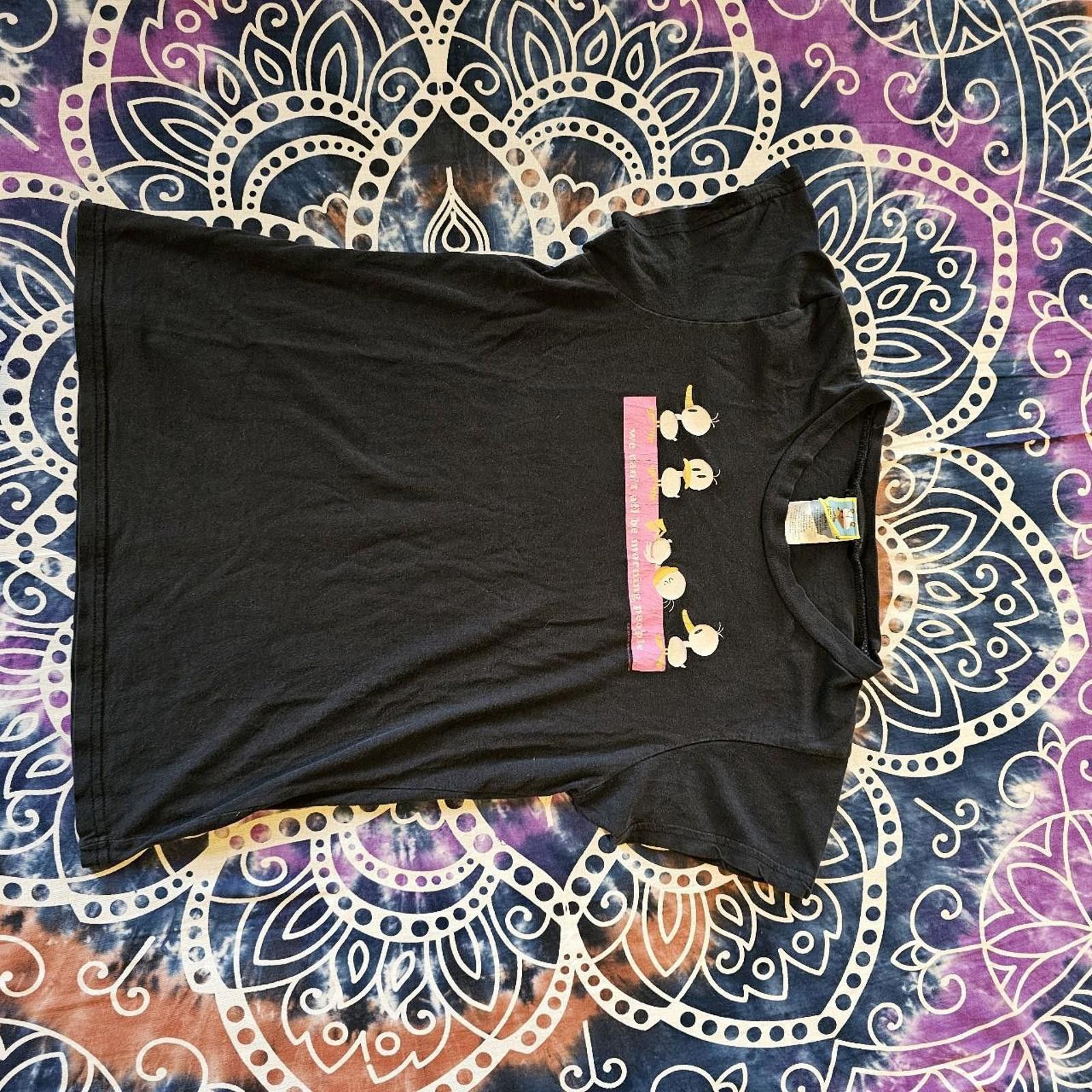 Designer Women's Black and Pink Jim Benton Vintage T-shirt Size L / US 10 / IT 46 - 1 Thumbnail