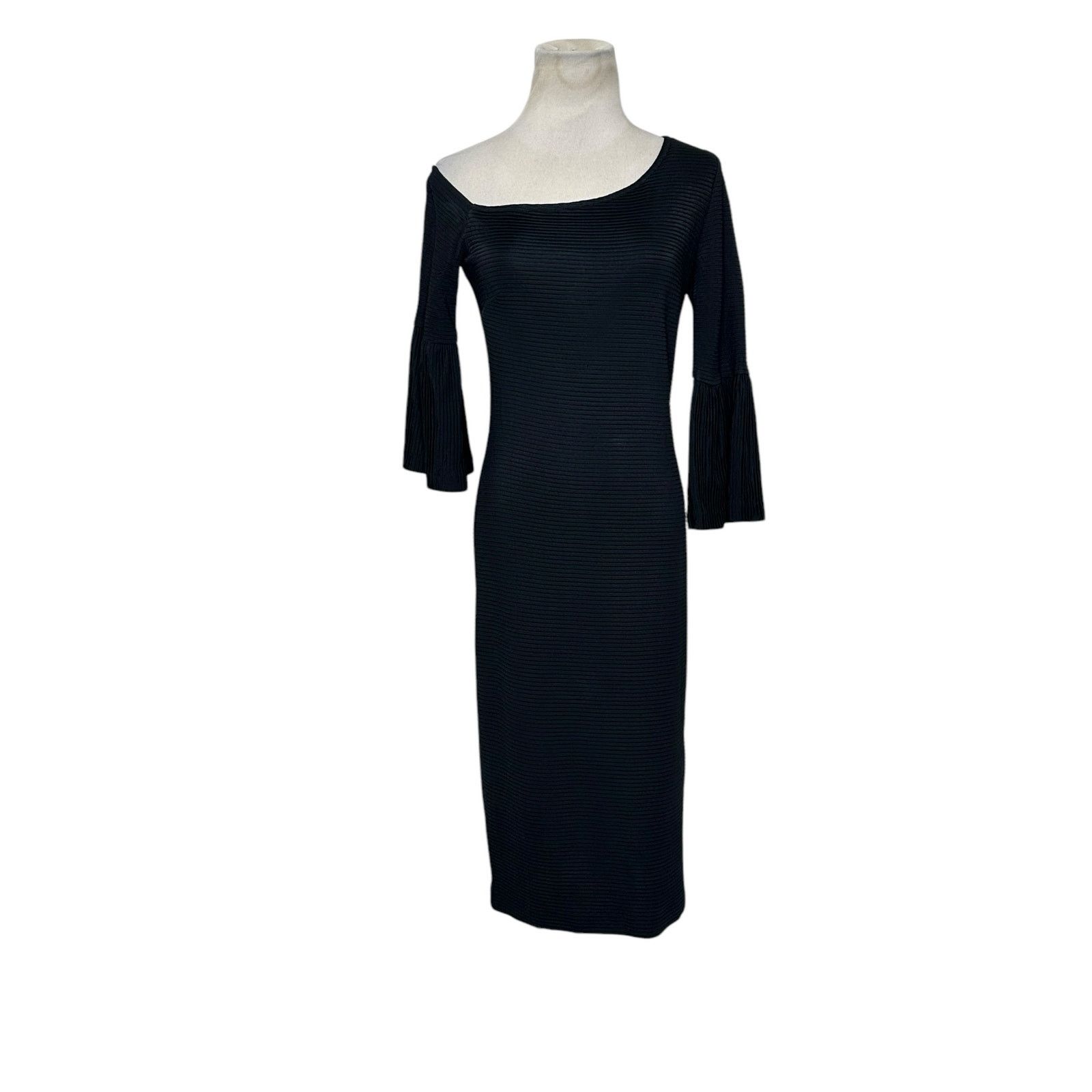 Trina Turk Trina Turk black 3/4 sleeves sheath midi dress size 6 Size M / US 6-8 / IT 42-44 - 9 Thumbnail
