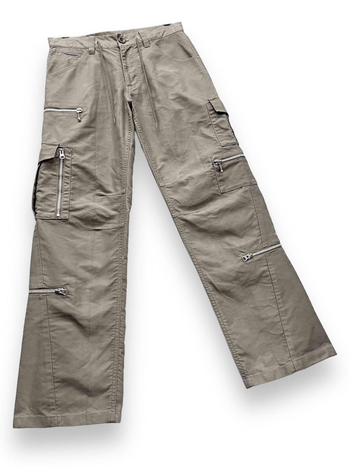 Tornado Mart 🔥FYE 12 Pocket MODERN LOVERS Punk Zippers Cargo Pants Size 29" - 5 Thumbnail