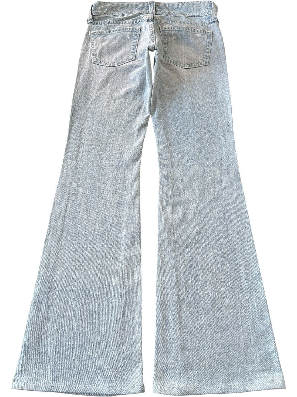 Uniqlo Vintage Japanese Uniqlo Faded Wash Distressed Flare Jeans Size 31" - 2 Thumbnail