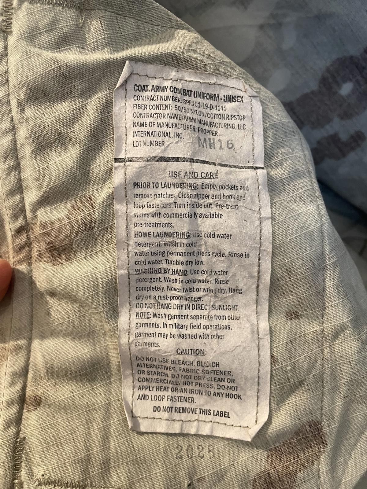 Designer Genuine Army Combat Uniform (ACU) OCP Scorpion W2 Jacket-NSN Size ONE SIZE - 3 Thumbnail