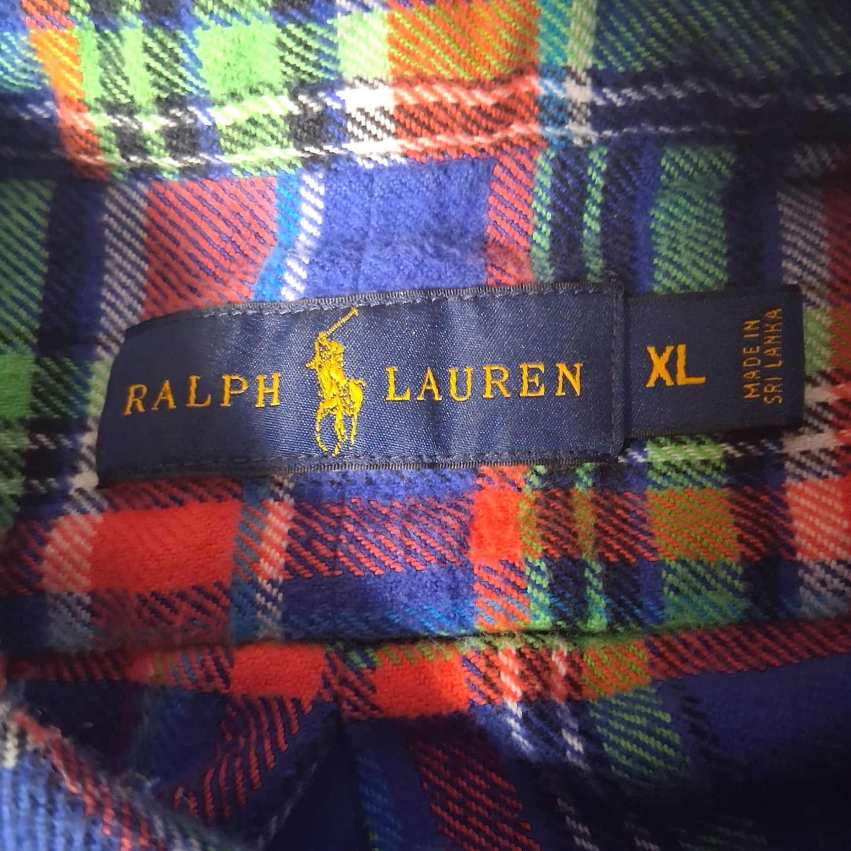 Ralph Lauren Ralph Lauren Flannel Shirt Men XL Blue Orange Green Plaid Tartan Button Down Size US XL / EU 56 / 4 - 4 Thumbnail