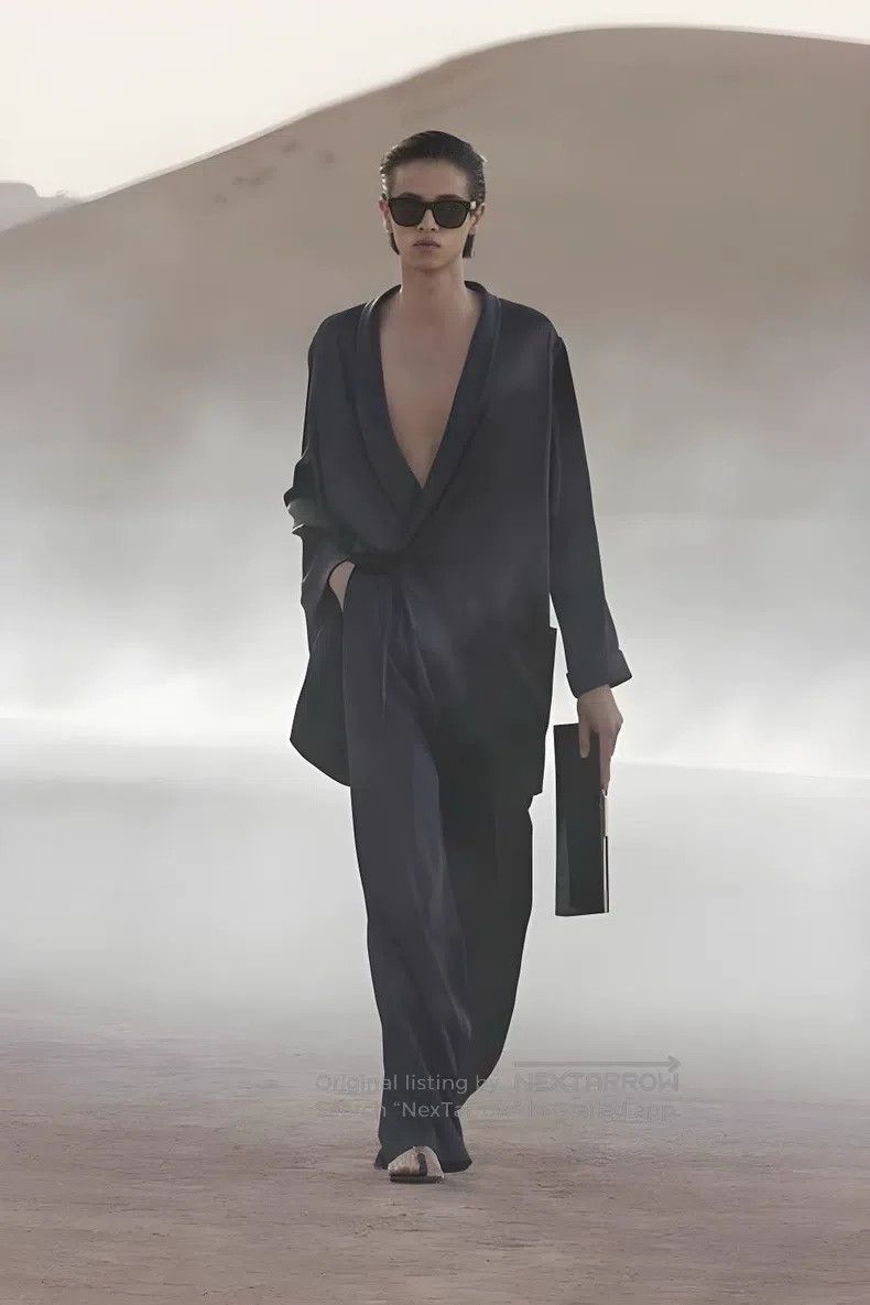 Saint Laurent Paris Saint Laurent Paris Black Mulberry Silk Sleep Robe Silk Ja Size US M / EU 48-50 / 2 - 8 Thumbnail