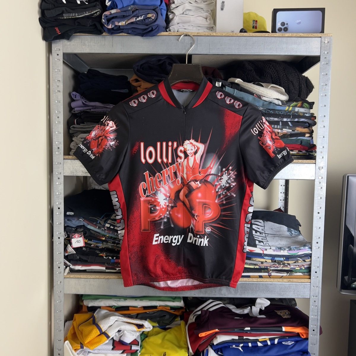 PEARL iZUMi Pearl Izumi Vintage Lolli's Cherry Overptint Cycling Jersey Size US M / EU 48-50 / 2 - 1 Thumbnail