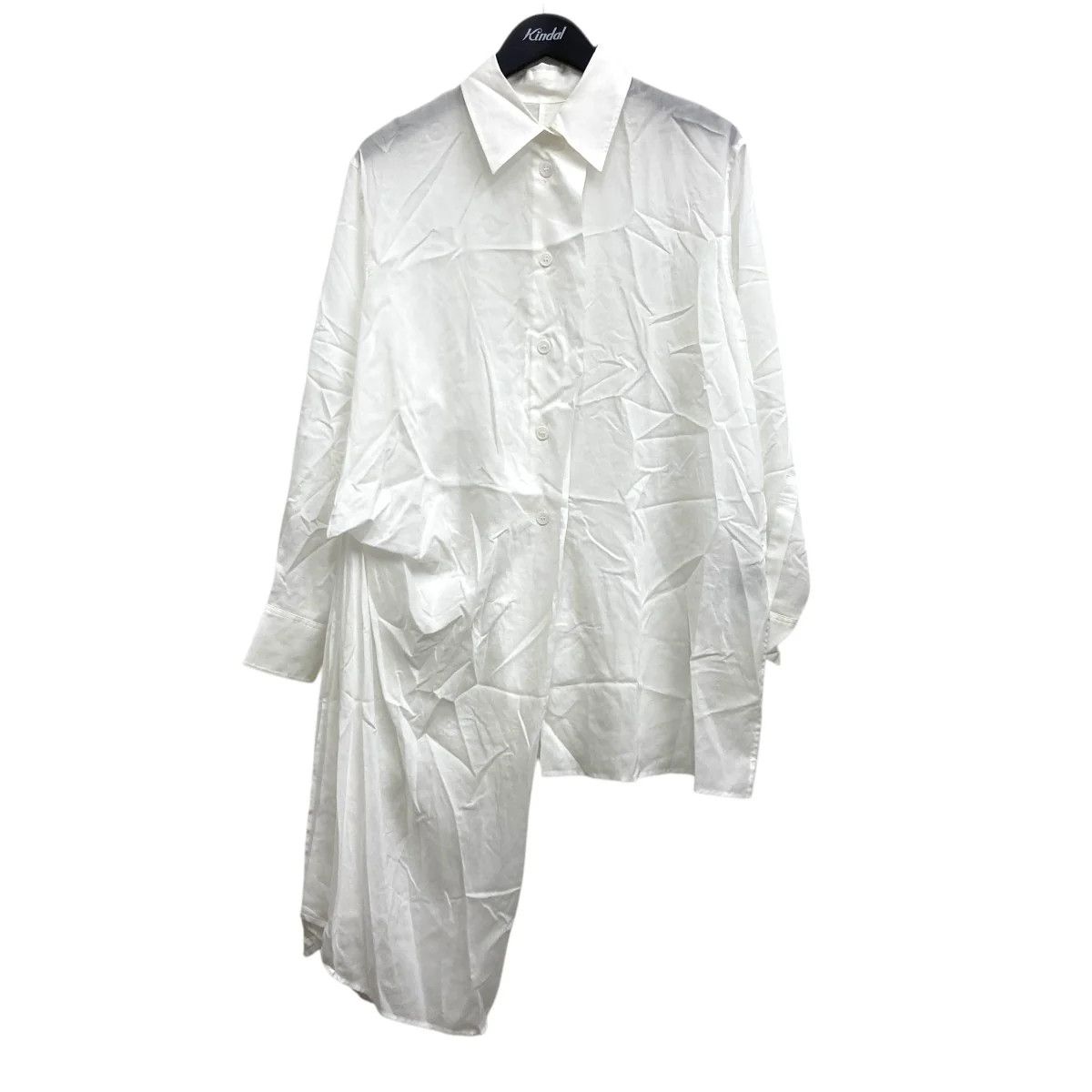 Yohji Yamamoto YOHJI YAMAMOTO white cellulose asymmetrical shirt Size US S / EU 44-46 / 1 - 1 Thumbnail