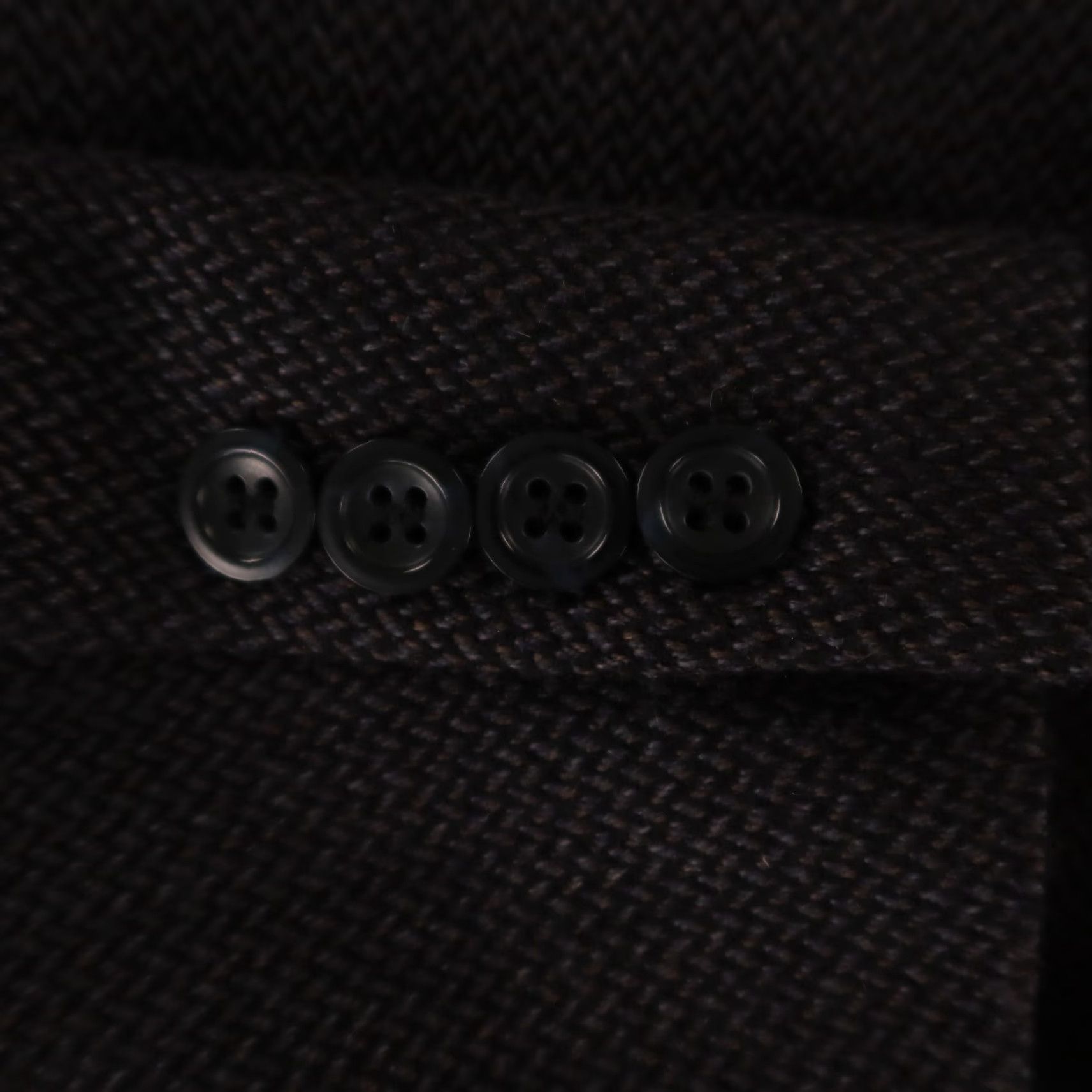 VINTAGE Stafford Blazer Mens 46R Tweed Herringbone Wool Cashmere 3-Button Notch Lapel Brown Gray Jacket Vintage 80s 90s City Preppy